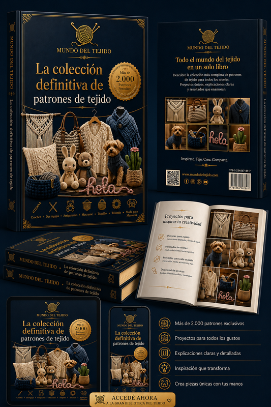 La Gran Biblioteca del Tejido: +2.000 patrones premium de crochet, dos agujas, amigurumis y mucho más